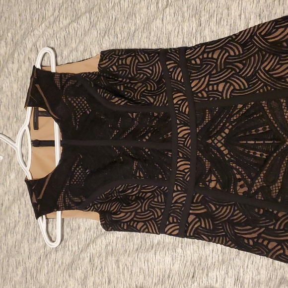 BCBG Nude Black Lace Dress 02 - Picture 3 of 7